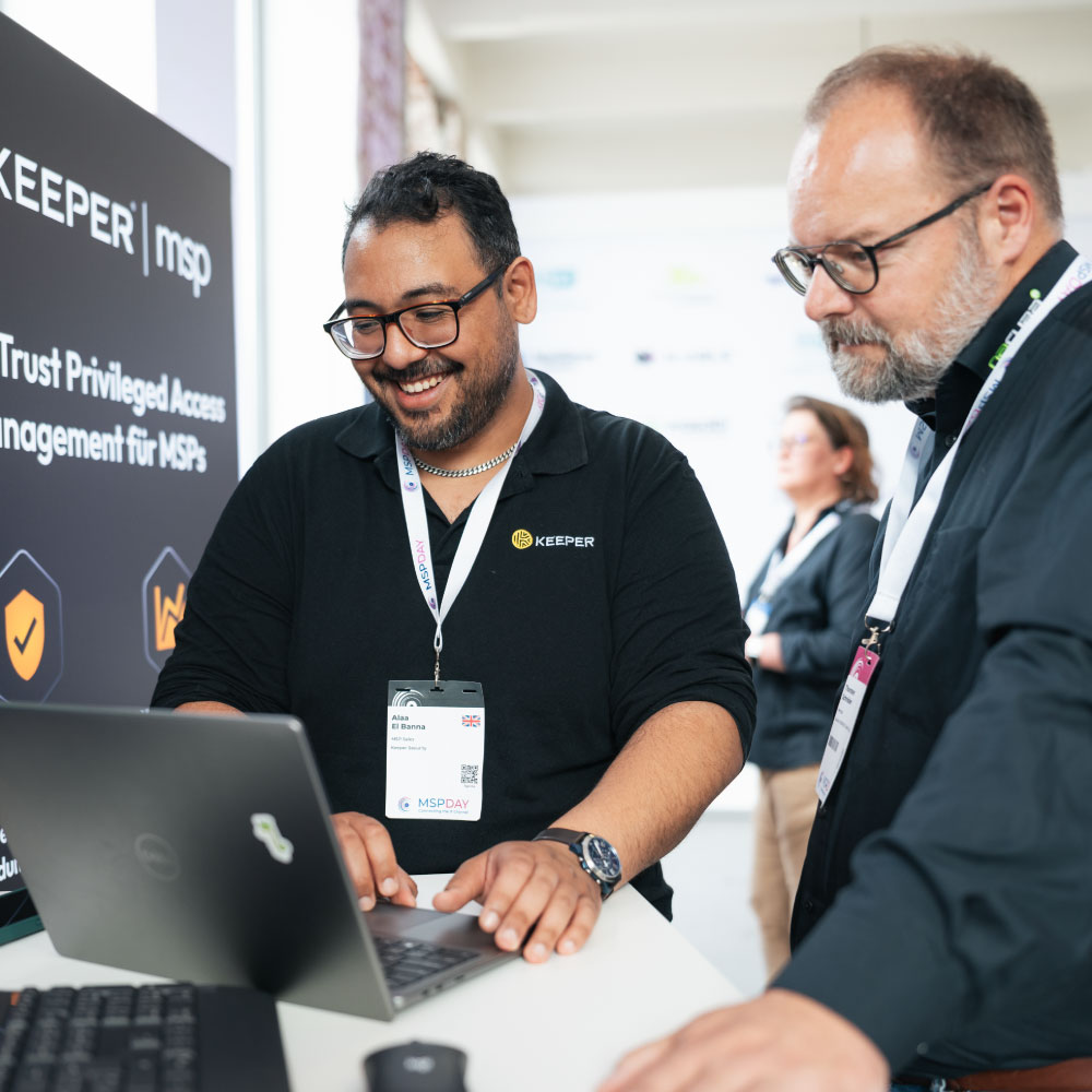 Live-Demo am Keeper-Stand beim MSP Day