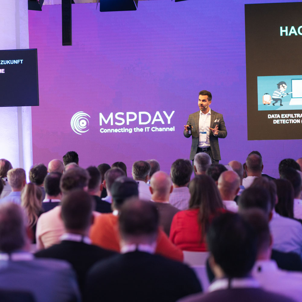 Vortrag auf der Hauptbühne des MSP Day vor großem Publikum