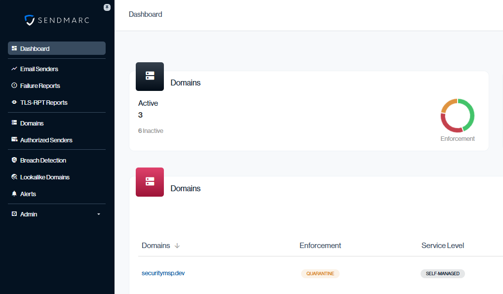 Sendmarc UI Screenshot